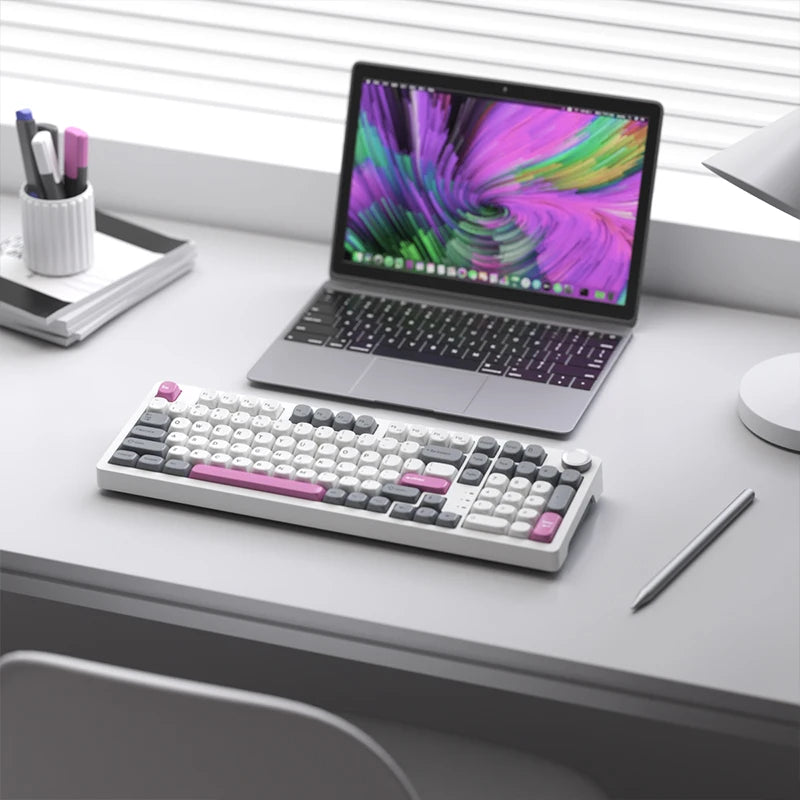 SKN Qinglong Mechanical Keyboard Three-Mode Connection Gasket Structure Hot Plug Low Latency Gaming Keyboard Work Effortlessly