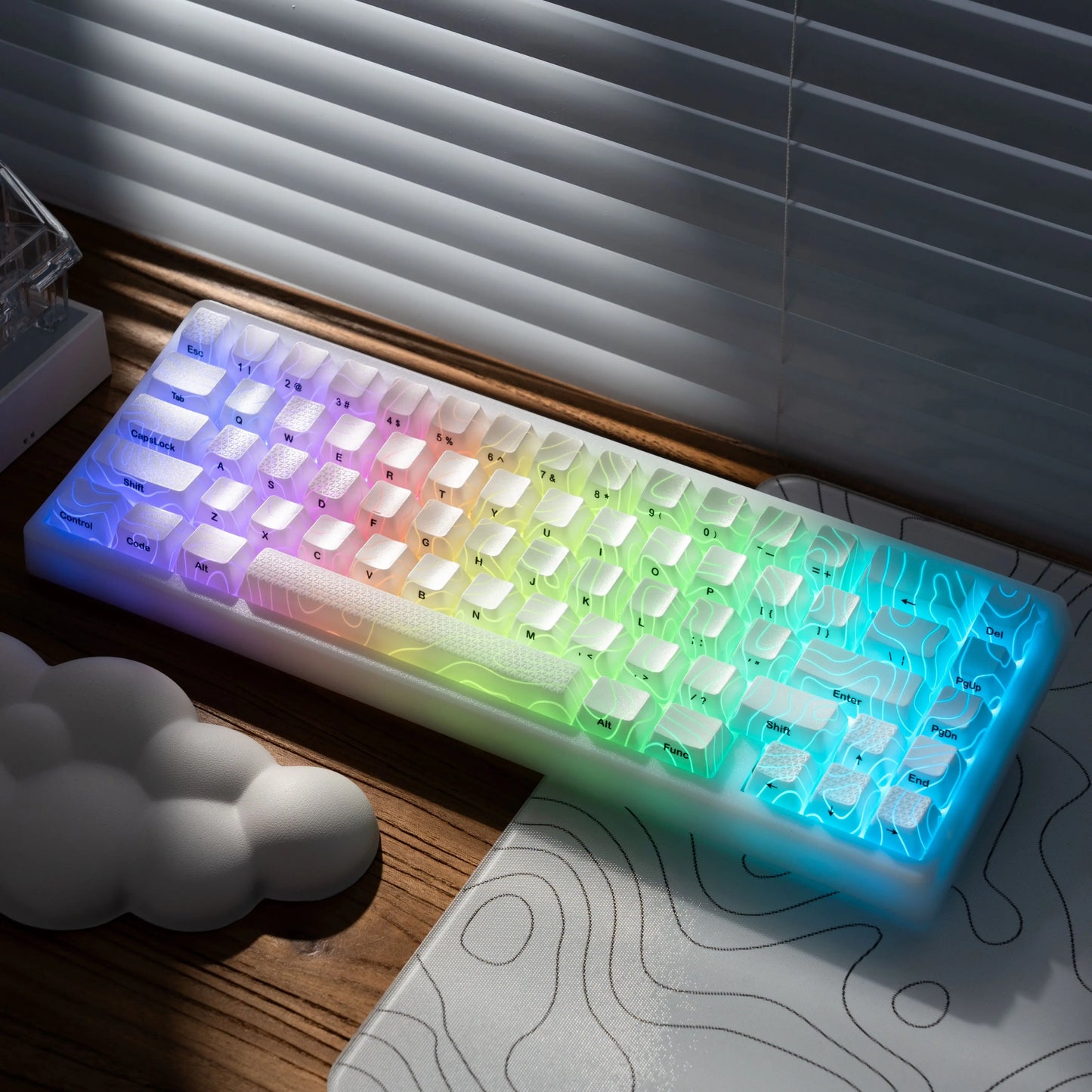 XVX Topographic New Version Pattern Shine-Through OEM Profile IMD-Tech Keycap Set 118 keys