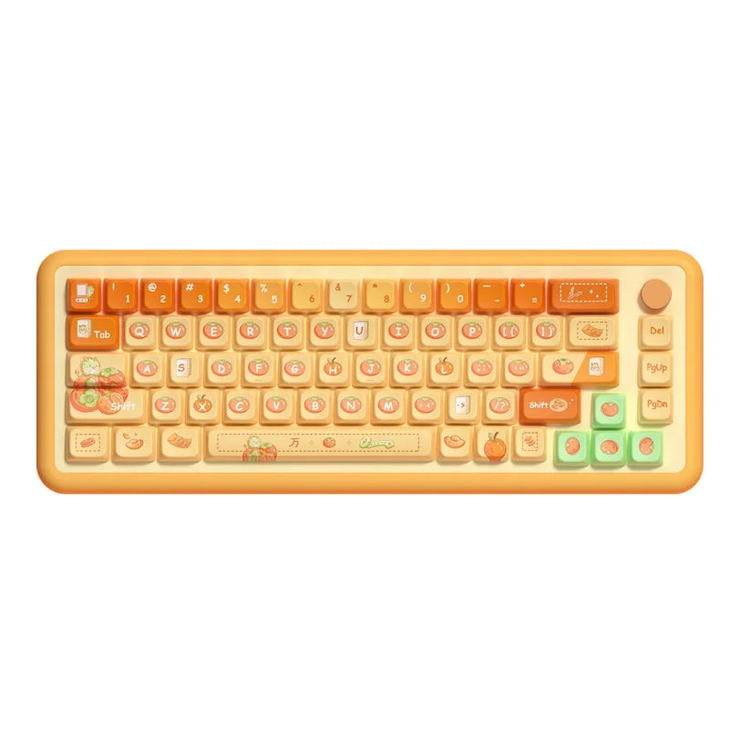138/158key orange themed keycaps MDA profile Pbt thermal sublimation original cute keycaps mechanical game keyboard key cap gift