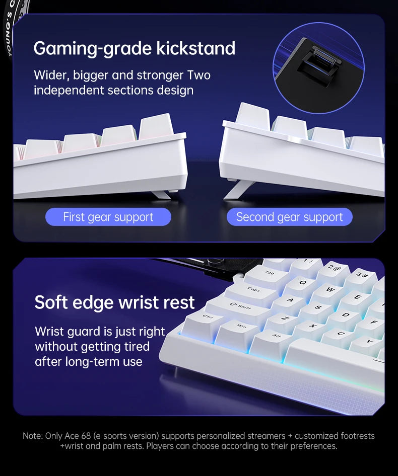MCHOSE ACE68 Magnetic Keyboard Wired Mechanical ACE60 Pro for Gaming 0.01mm RapidTrigg 8000Hz SOCD/Rs 0.125ms 128K Sampling Rate