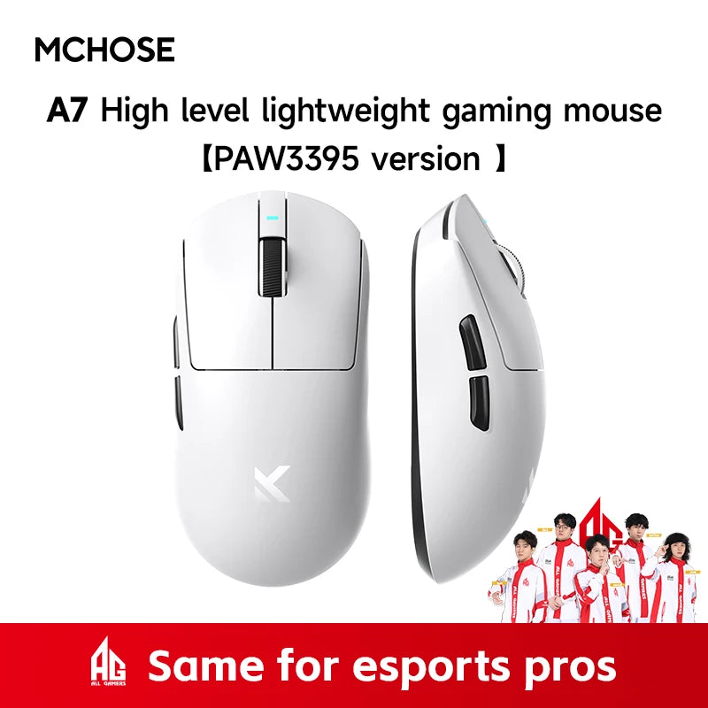 MCHOSE A7 Pro Ultra系列 2.4g無線遊戲電競滑鼠 PAW3950 客製化輕量化低延遲人體工學配件