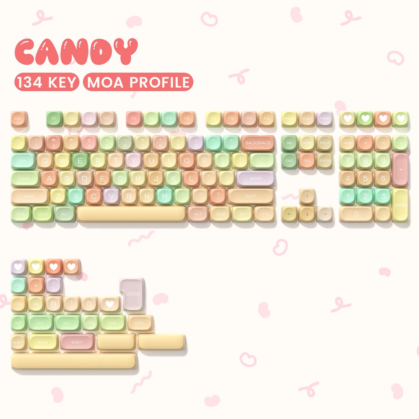 130+ Keys MOA Profile KT Cat PBT Keycaps Customs 5 Side Dye Sub Key caps for Cherry Gateron MX Switches Mechanical Keyboards