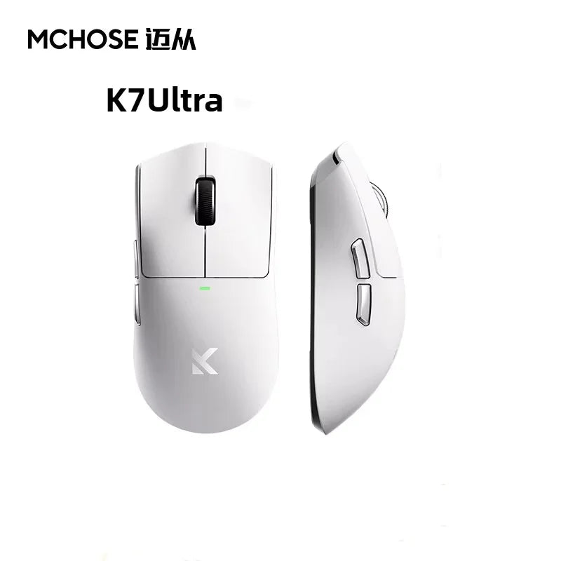 MCHOSE K7 超無線滑鼠輕量遊戲電競滑鼠有線/2.4G/藍牙3模式PAW3950雙驅動PC配件