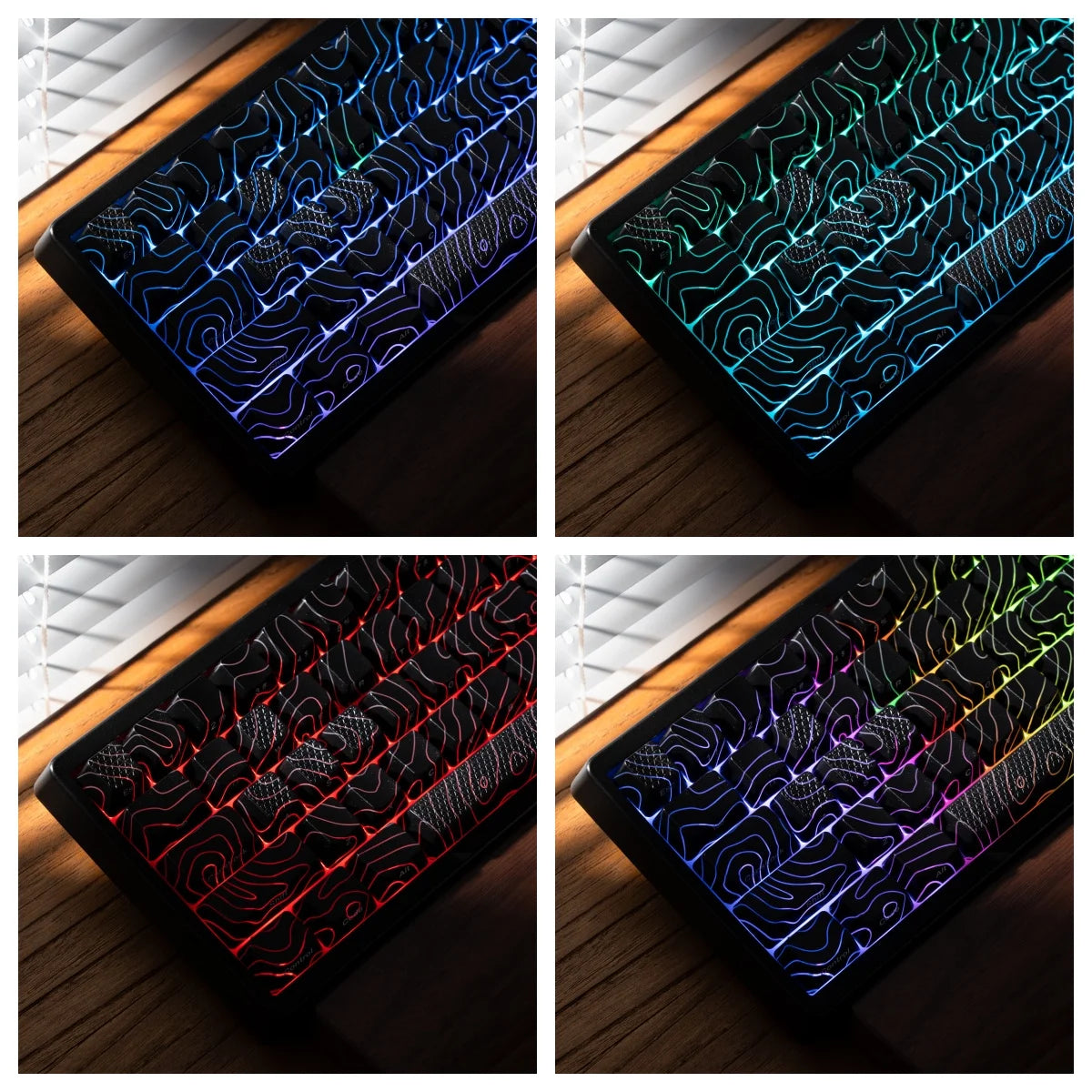XVX Topographic New Version Pattern Shine-Through OEM Profile IMD-Tech Keycap Set 118 keys