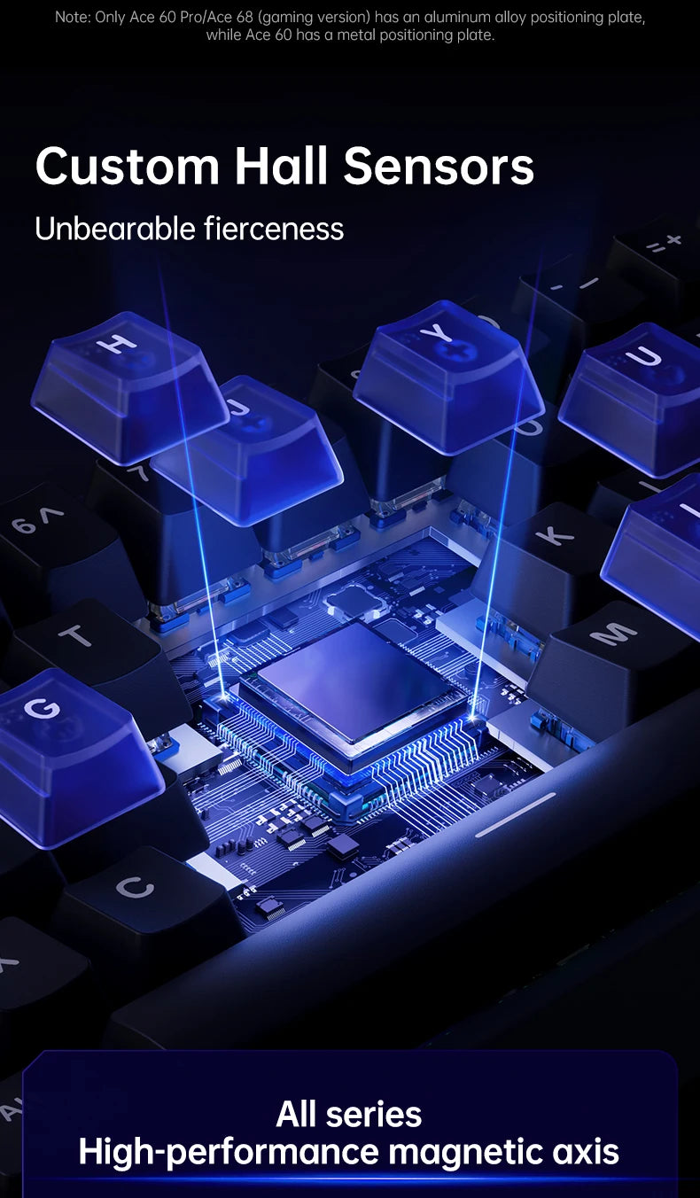 MCHOSE ACE68 Magnetic Keyboard Wired Mechanical ACE60 Pro for Gaming 0.01mm RapidTrigg 8000Hz SOCD/Rs 0.125ms 128K Sampling Rate