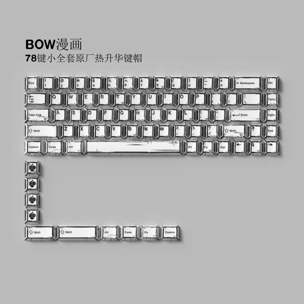 151 Keys Comic Theme Keycap Alice Set PBT Manga Style Keyboard Cap Cherry Profile Gaming KeyCap for Mechanical Keyboard 1.5u Alt