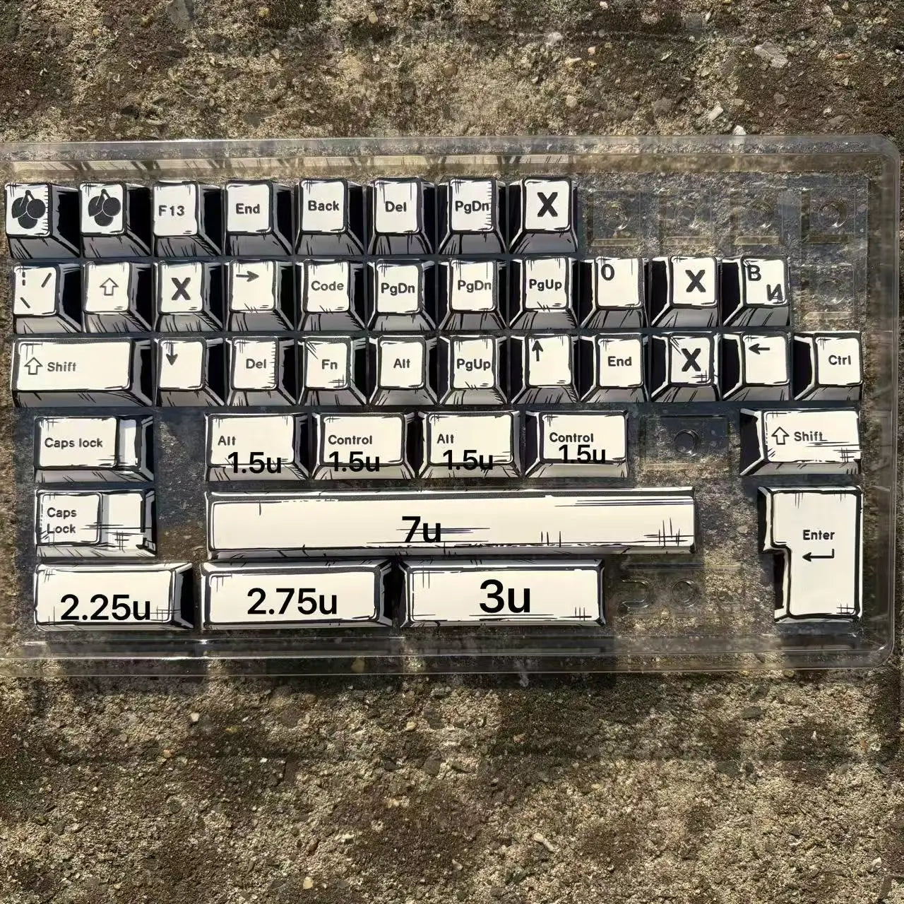 151 Keys Comic Theme Keycap Alice Set PBT Manga Style Keyboard Cap Cherry Profile Gaming KeyCap for Mechanical Keyboard 1.5u Alt