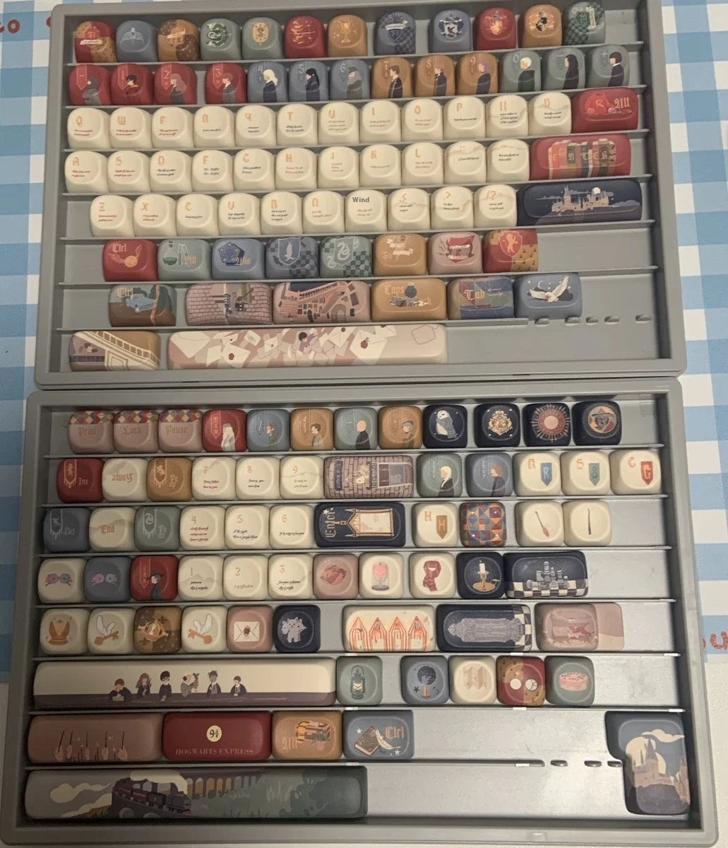 The Owl'S Letter Keycap 140keys Moa Cute Cartoon Sublimation Personalized Diy Customized Keycaps 6u For Mechanical Keyboard
