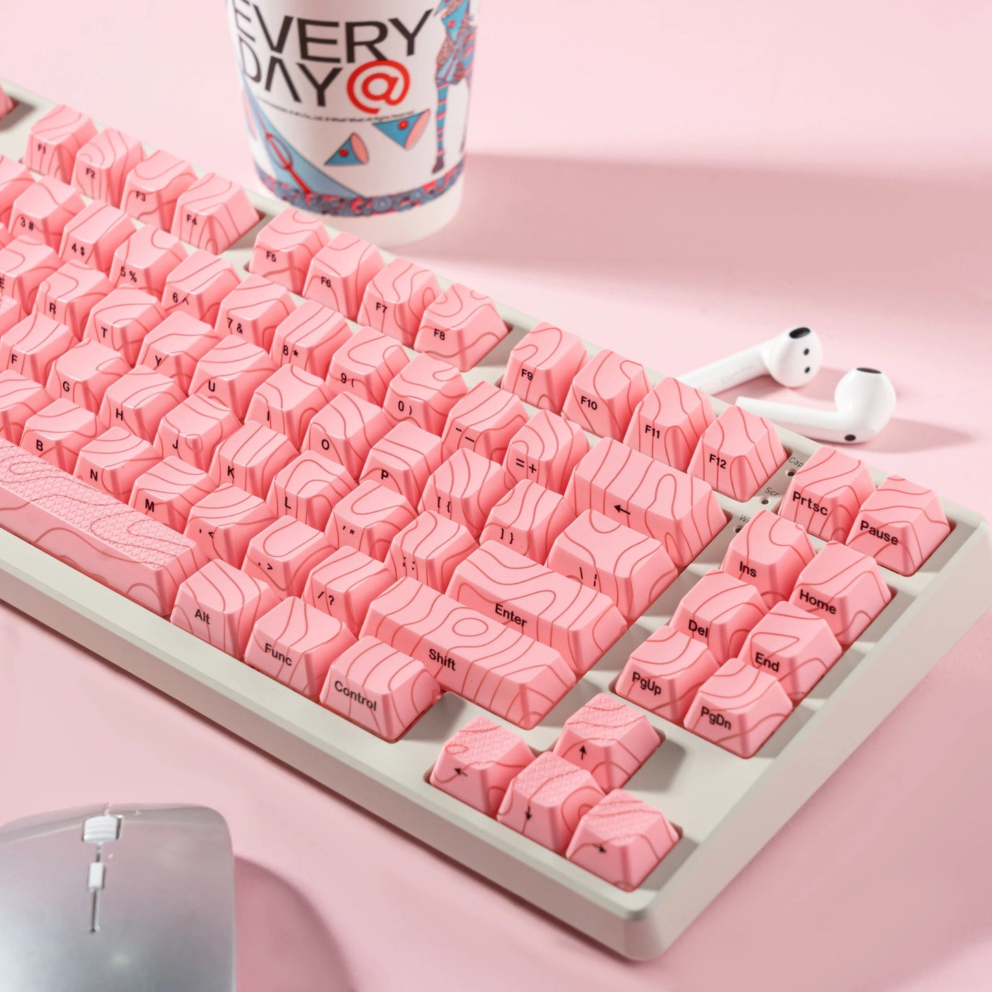 XVX Topographic New Version Pattern Shine-Through OEM Profile IMD-Tech Keycap Set 118 keys