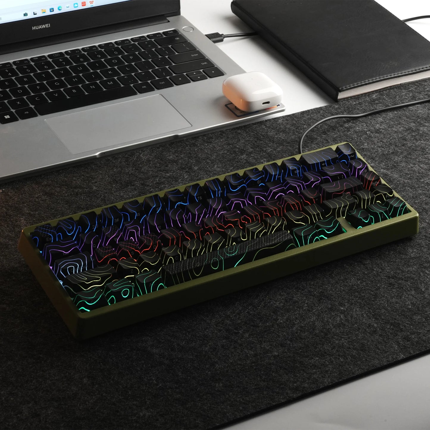 XVX Topographic New Version Pattern Shine-Through OEM Profile IMD-Tech Keycap Set 118 keys