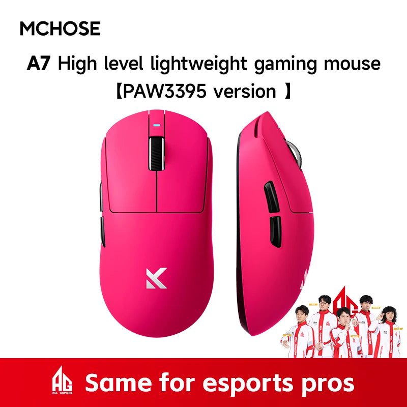 MCHOSE A7 Pro Ultra系列 2.4g無線遊戲電競滑鼠 PAW3950 客製化輕量化低延遲人體工學配件