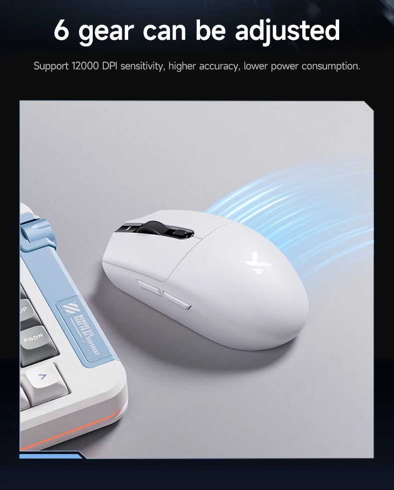 MCHOSE G3 Tri-Mode Wireless Gaming Mouse-PAW3311 Sensor,Type-C 2.4G/Bluetooth/Wired,Ultra-Light Ergonomic for PC/Laptop Gaming