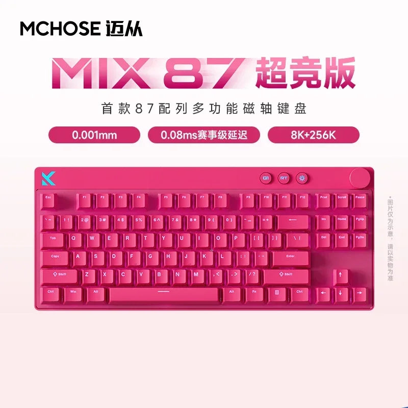 MCHOSE MIX87 Magnetic Switch Gaming Keyboards 8K 0.001mmRT RGB Light Custom Wired Mechanical Keyboard PC E-Sports Accessory Gift