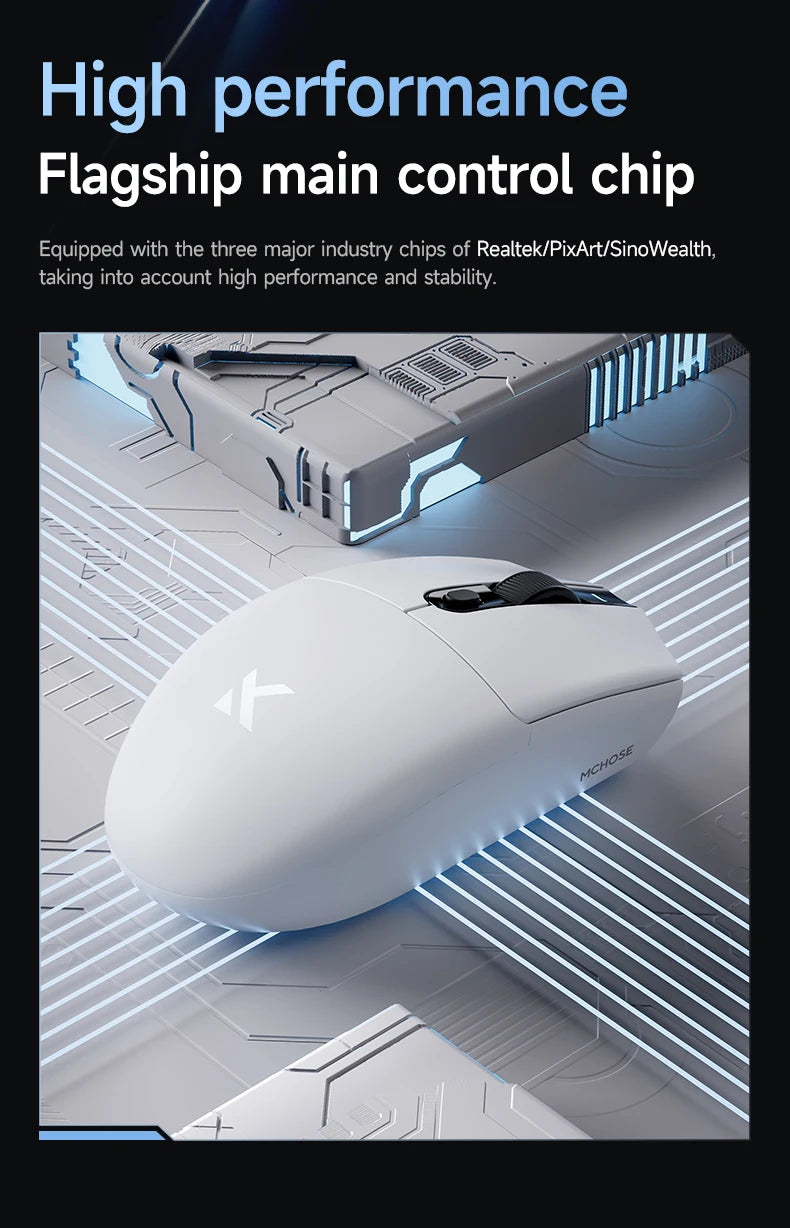 MCHOSE G3 Tri-Mode Wireless Gaming Mouse-PAW3311 Sensor,Type-C 2.4G/Bluetooth/Wired,Ultra-Light Ergonomic for PC/Laptop Gaming