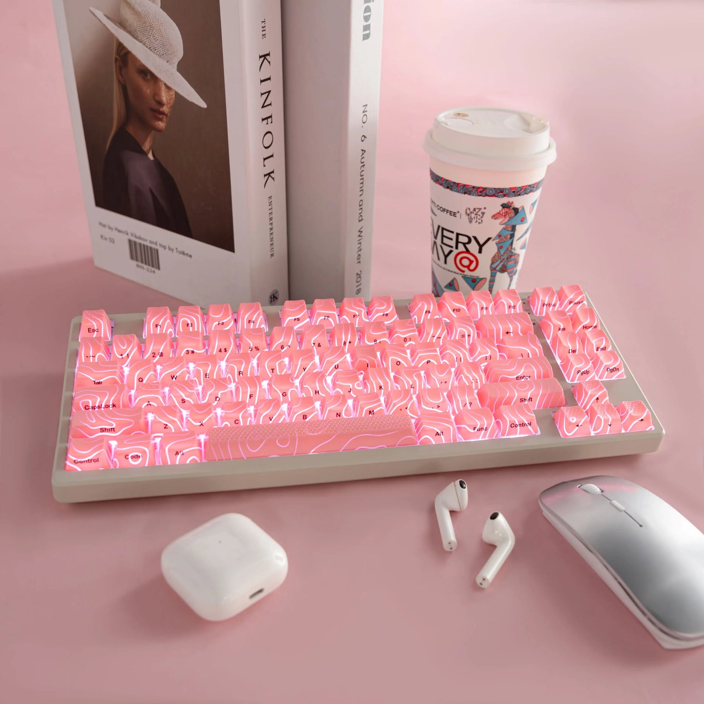 XVX Topographic New Version Pattern Shine-Through OEM Profile IMD-Tech Keycap Set 118 keys