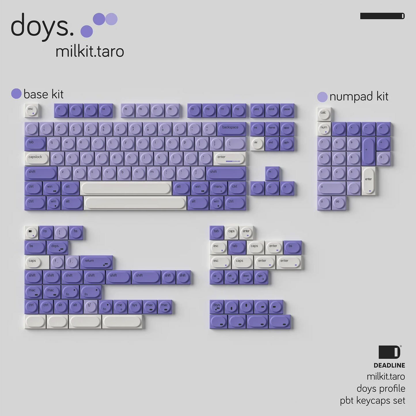 Keycaps Taro Milk Purple White Pbt Sublimation Building Blocks Toy Keycaps 155Keys For Diy Aula 75 Customized Keycap