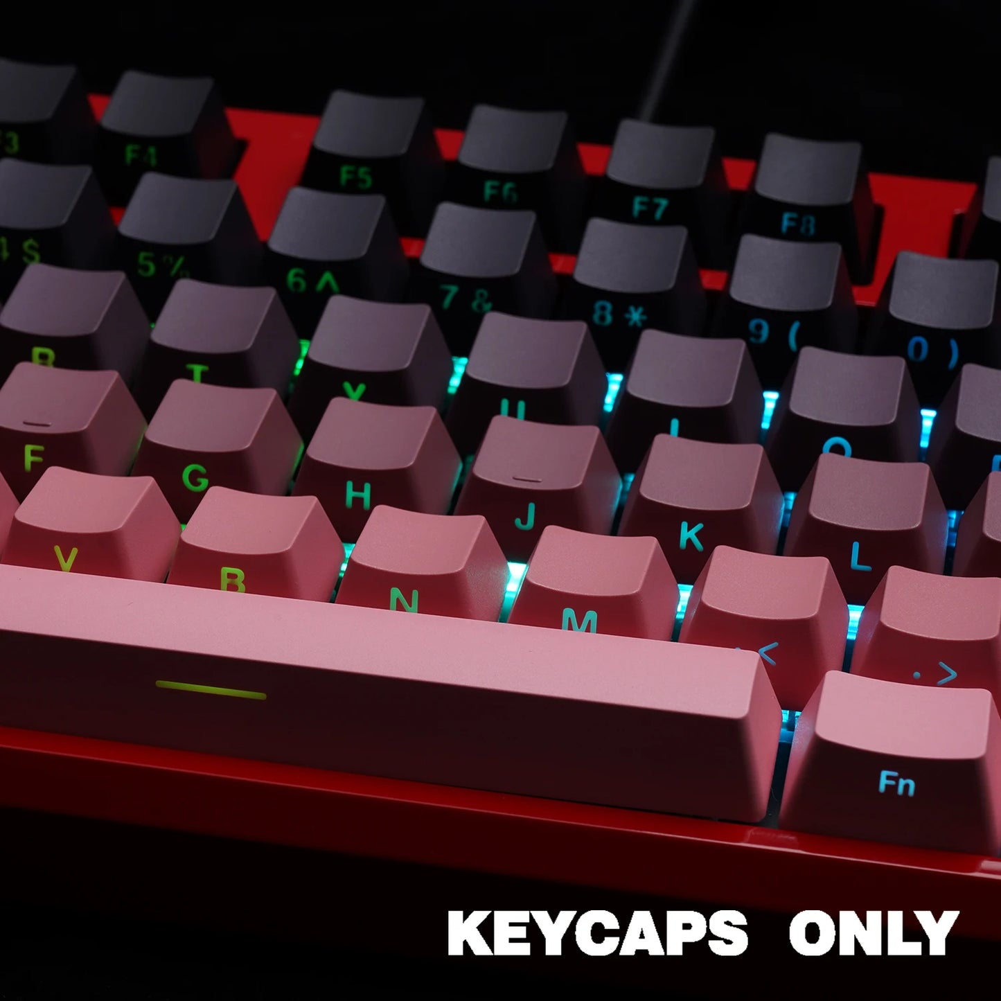 NPKC 漸層 OEM PBT 鍵帽 雙色注塑機械鍵盤鍵帽 客製化鍵帽 鍵帽 側邊印刷字元 136 鍵 背光