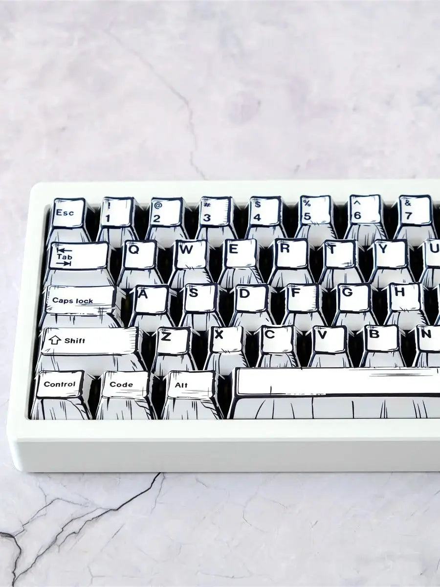 151 Keys Comic Theme Keycap Alice Set PBT Manga Style Keyboard Cap Cherry Profile Gaming KeyCap for Mechanical Keyboard 1.5u Alt