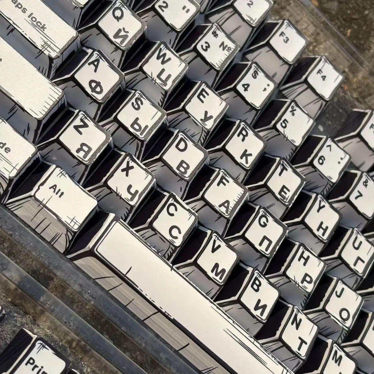 151 Keys Comic Theme Keycap Alice Set PBT Manga Style Keyboard Cap Cherry Profile Gaming KeyCap for Mechanical Keyboard 1.5u Alt