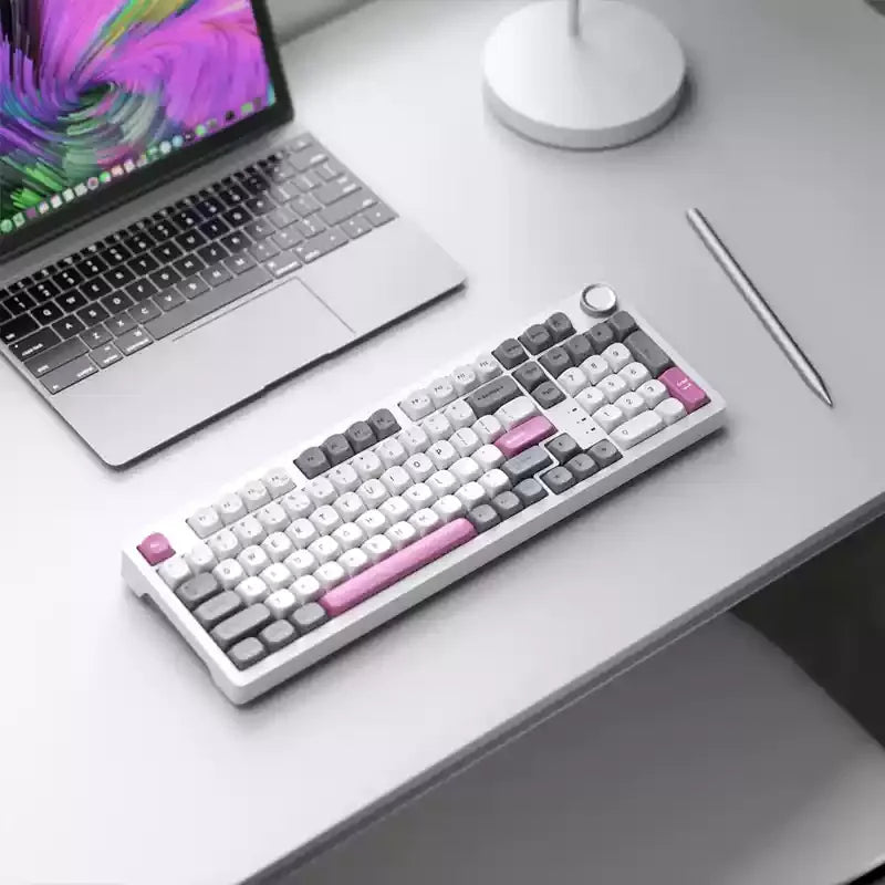 SKN Qinglong Mechanical Keyboard Three-Mode Connection Gasket Structure Hot Plug Low Latency Gaming Keyboard Work Effortlessly