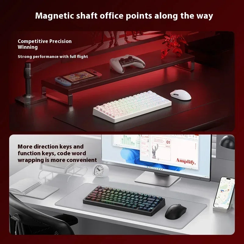 MCHOSE Jet 75 Mechancial Keyboard 8k Low Latency Magnetic Switch Esports Grade Gasket Structure Customized Wired Gaming Keyboard