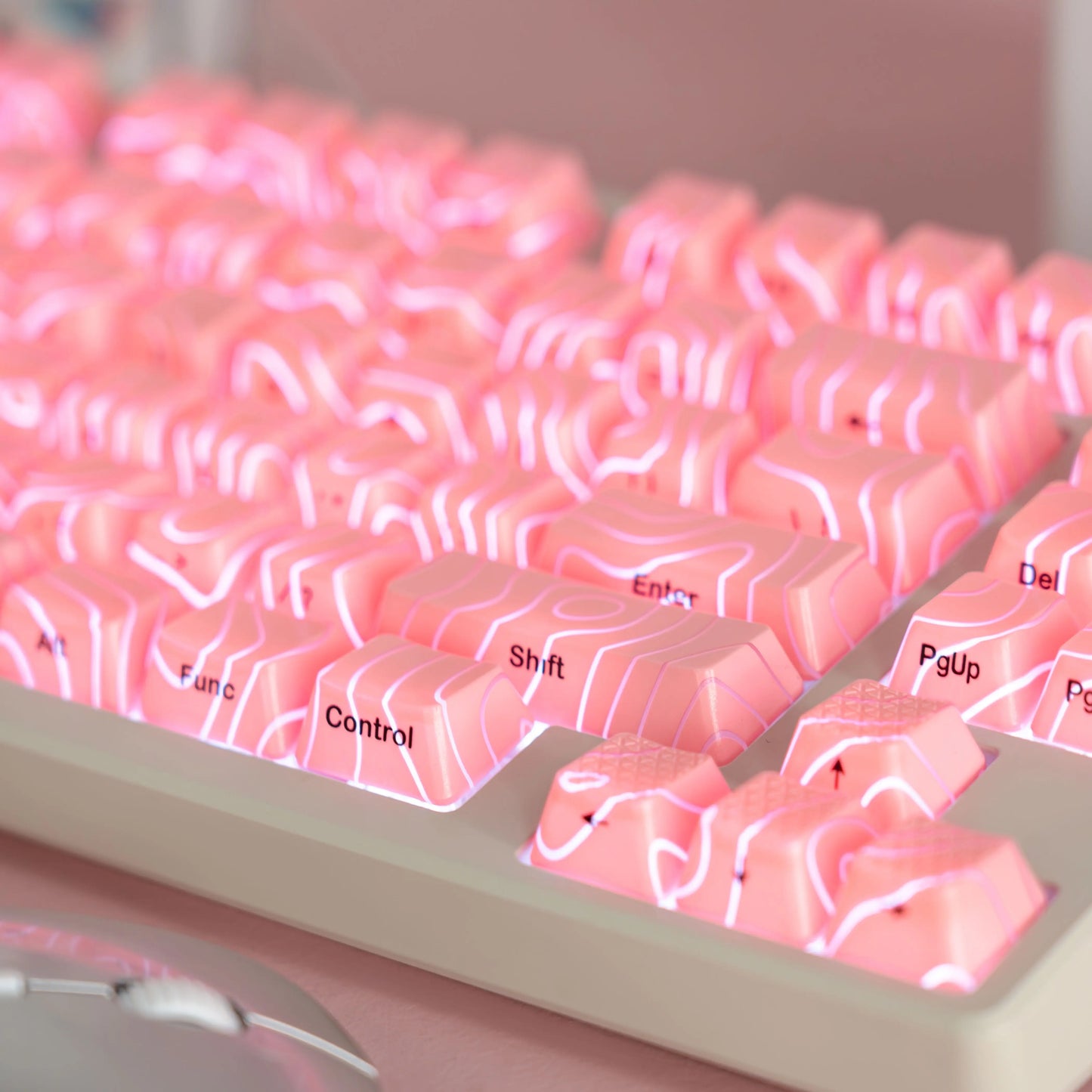 XVX Topographic New Version Pattern Shine-Through OEM Profile IMD-Tech Keycap Set 118 keys