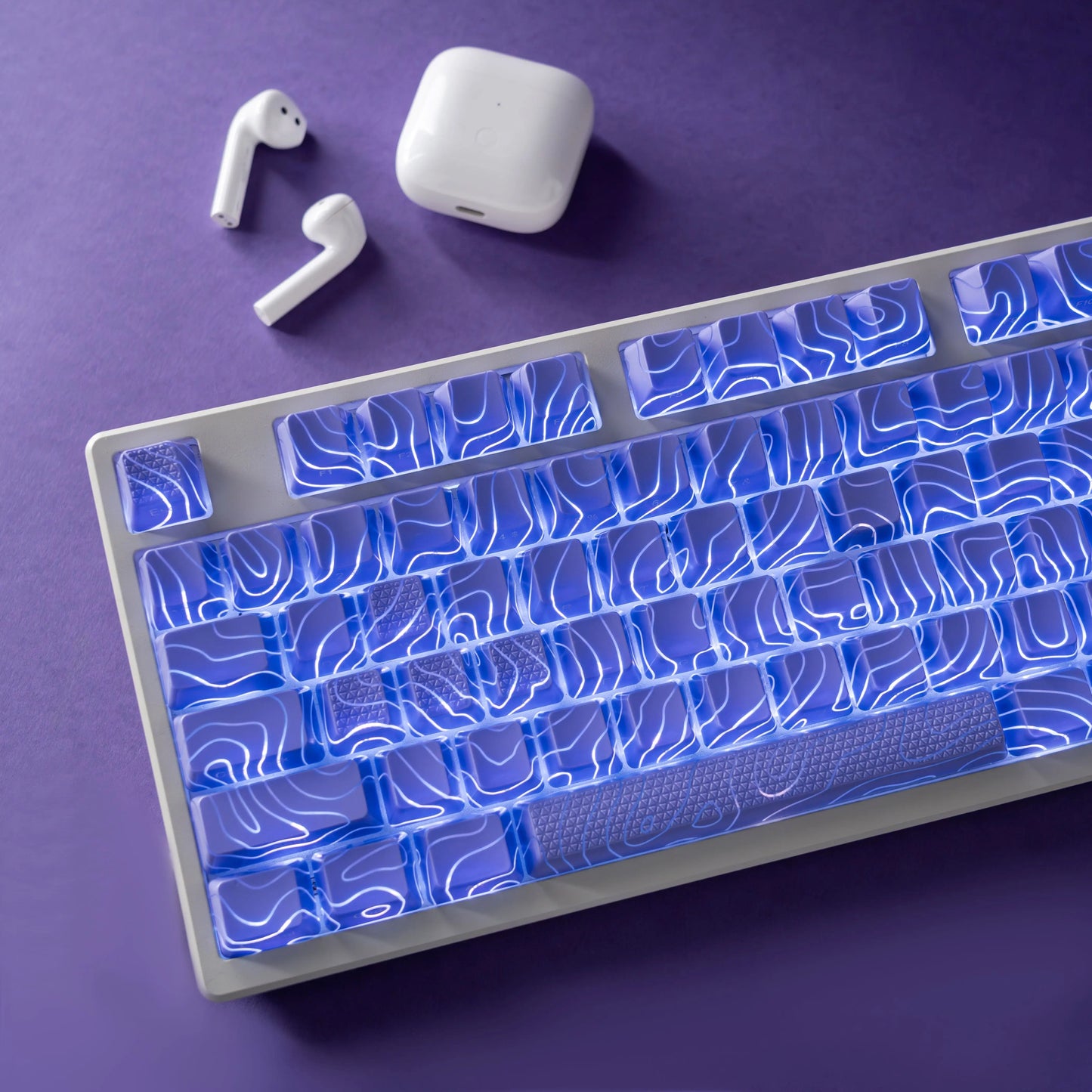 XVX Topographic New Version Pattern Shine-Through OEM Profile IMD-Tech Keycap Set 118 keys