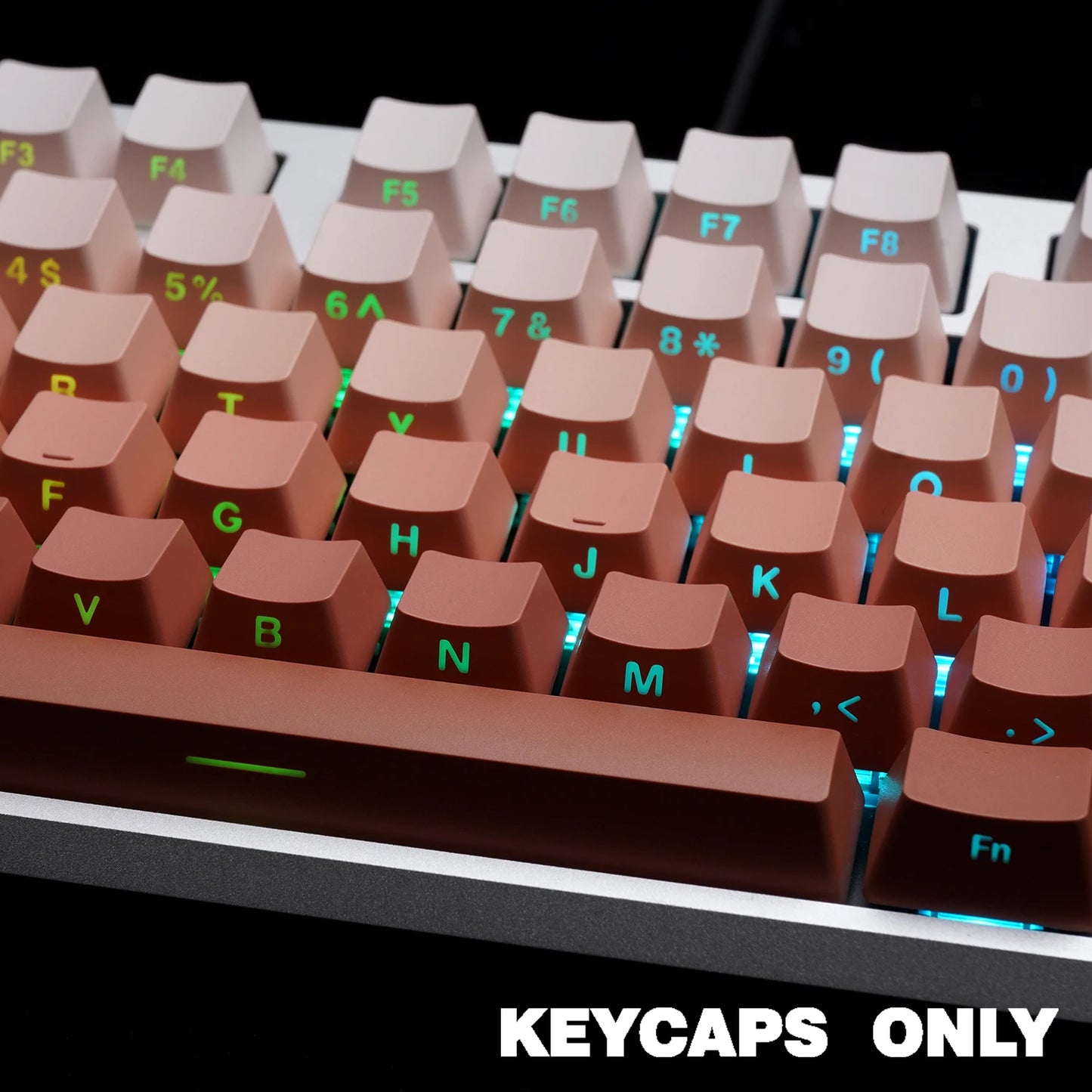 NPKC 漸層 OEM PBT 鍵帽 雙色注塑機械鍵盤鍵帽 客製化鍵帽 鍵帽 側邊印刷字元 136 鍵 背光