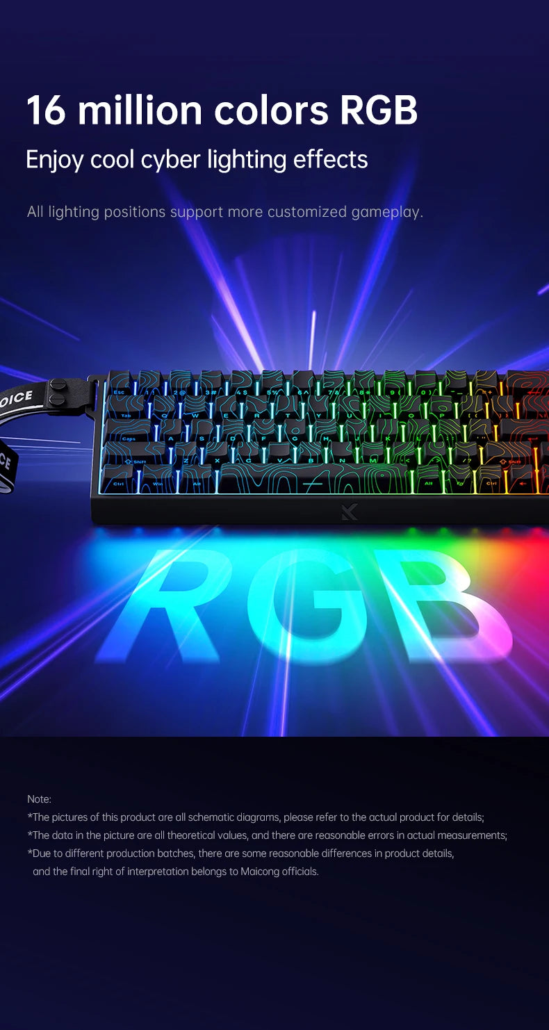 MCHOSE ACE68 Magnetic Keyboard Wired Mechanical ACE60 Pro for Gaming 0.01mm RapidTrigg 8000Hz SOCD/Rs 0.125ms 128K Sampling Rate