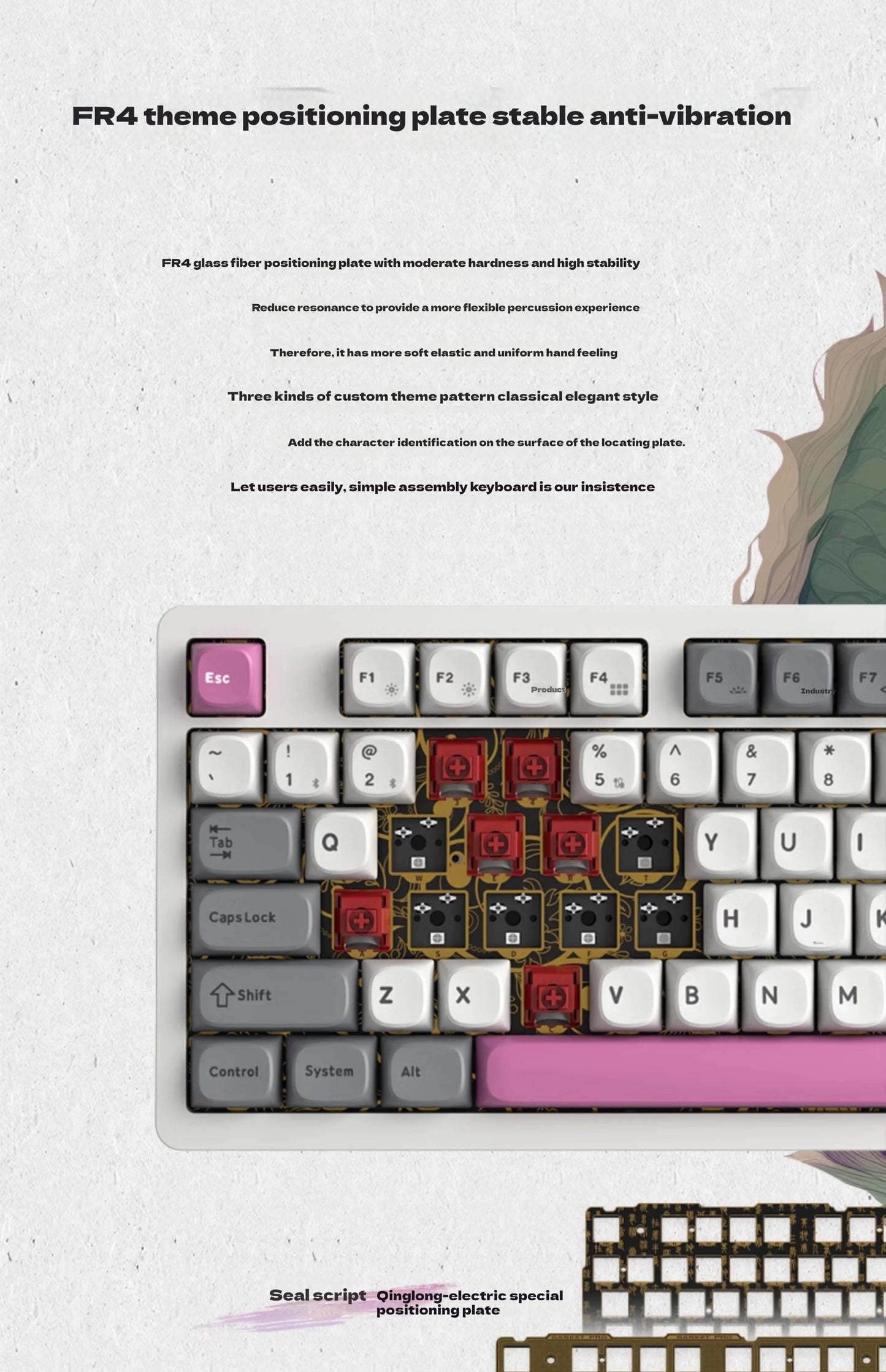 SKN Qinglong Mechanical Keyboard Three-Mode Connection Gasket Structure Hot Plug Low Latency Gaming Keyboard Work Effortlessly