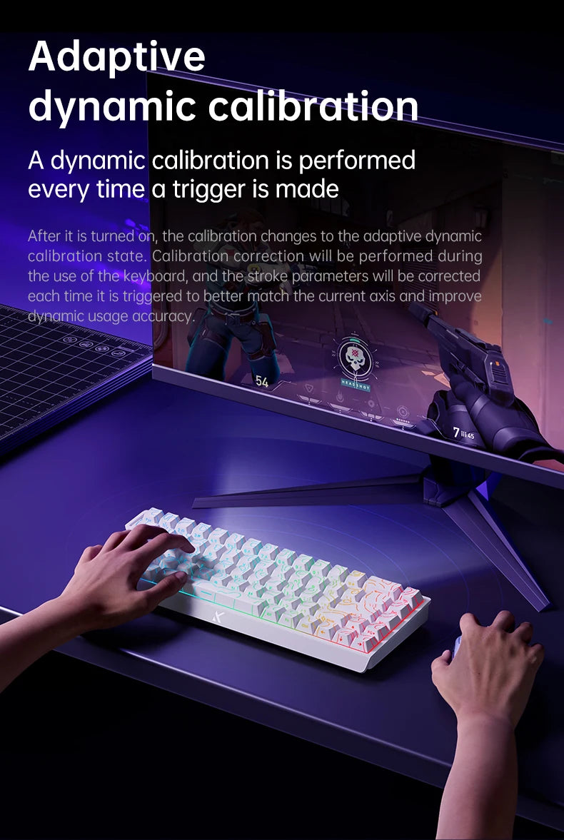MCHOSE ACE68 Magnetic Keyboard Wired Mechanical ACE60 Pro for Gaming 0.01mm RapidTrigg 8000Hz SOCD/Rs 0.125ms 128K Sampling Rate