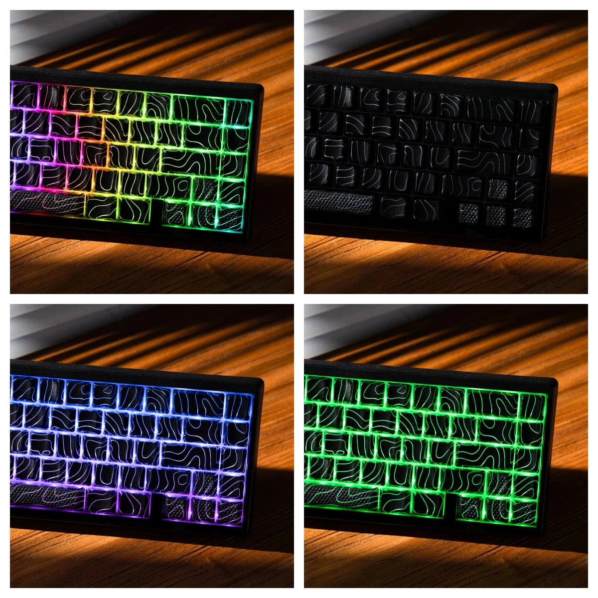 XVX Topographic New Version Pattern Shine-Through OEM Profile IMD-Tech Keycap Set 118 keys