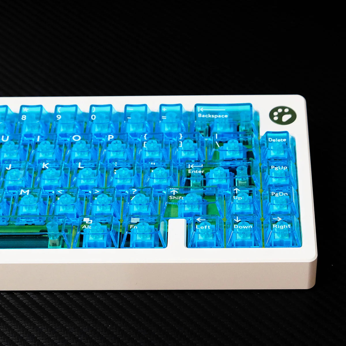 Purple Crystal Clear Keycaps Set 156 keys Cherry Profile Transparent Keycaps UV pad print For Mx Switches Mechanical Keyboard