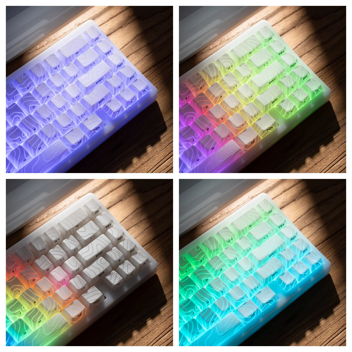 XVX Topographic New Version Pattern Shine-Through OEM Profile IMD-Tech Keycap Set 118 keys