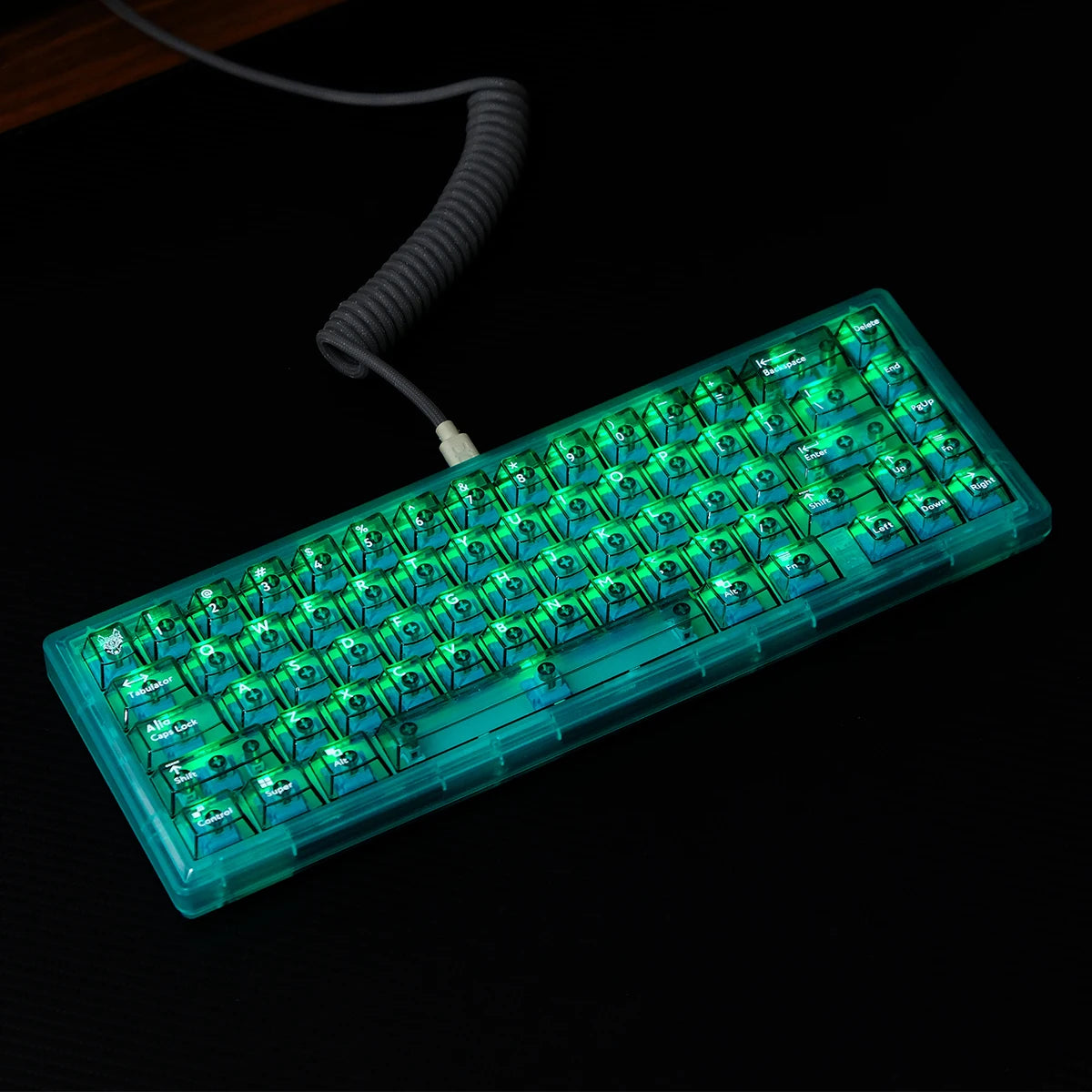 Purple Crystal Clear Keycaps Set 156 keys Cherry Profile Transparent Keycaps UV pad print For Mx Switches Mechanical Keyboard