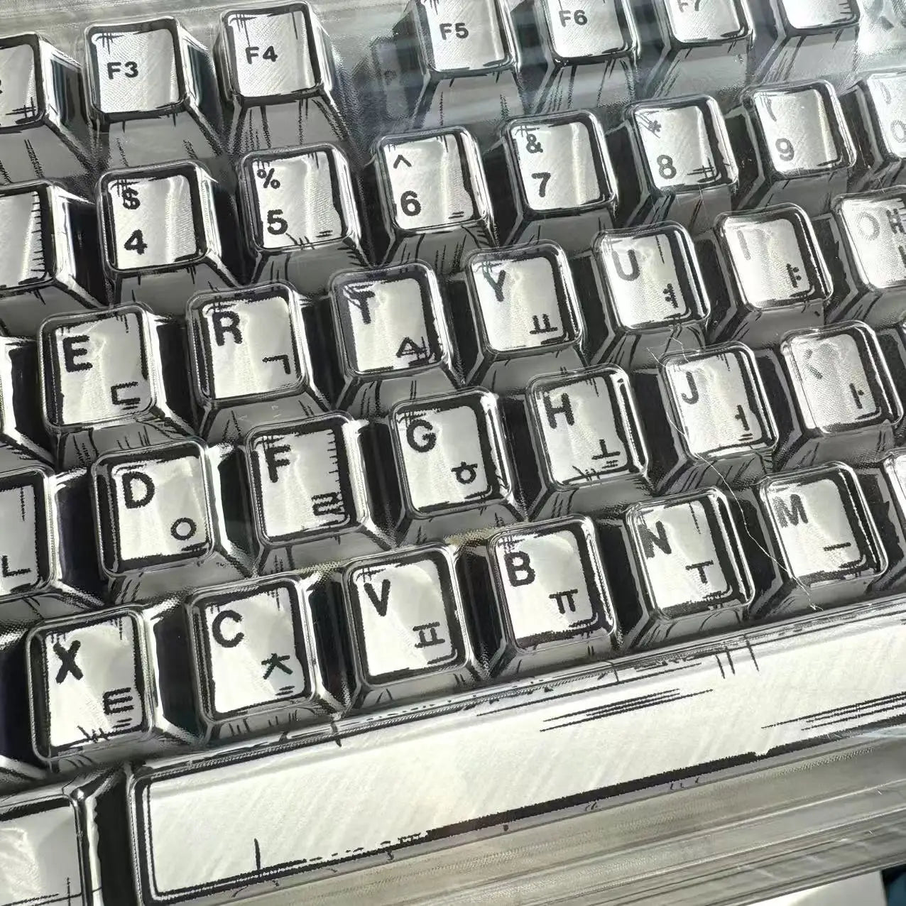 151 Keys Comic Theme Keycap Alice Set PBT Manga Style Keyboard Cap Cherry Profile Gaming KeyCap for Mechanical Keyboard 1.5u Alt