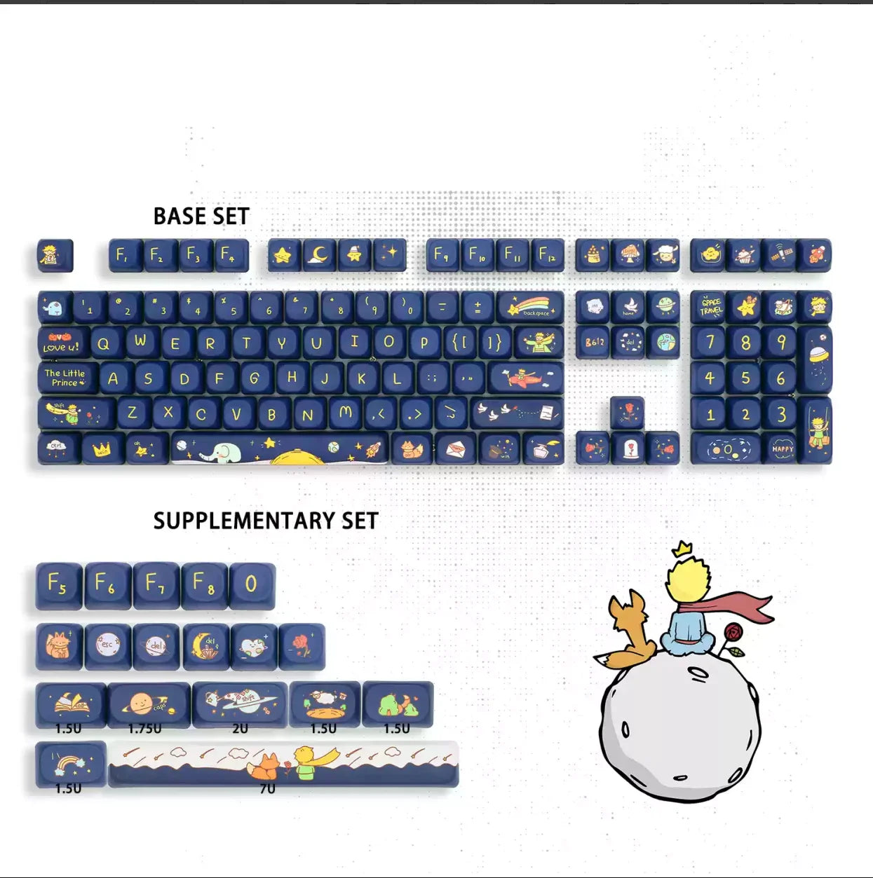 130+ Keys MOA Profile KT Cat PBT Keycaps Customs 5 Side Dye Sub Key caps for Cherry Gateron MX Switches Mechanical Keyboards