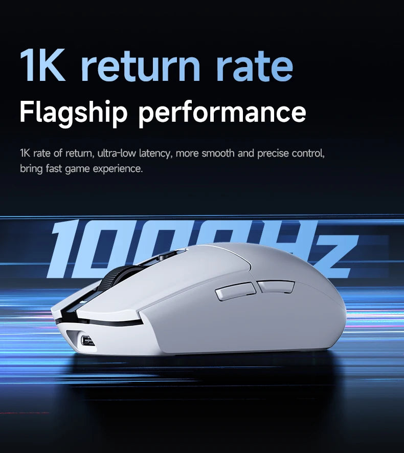 MCHOSE G3 Tri-Mode Wireless Gaming Mouse-PAW3311 Sensor,Type-C 2.4G/Bluetooth/Wired,Ultra-Light Ergonomic for PC/Laptop Gaming