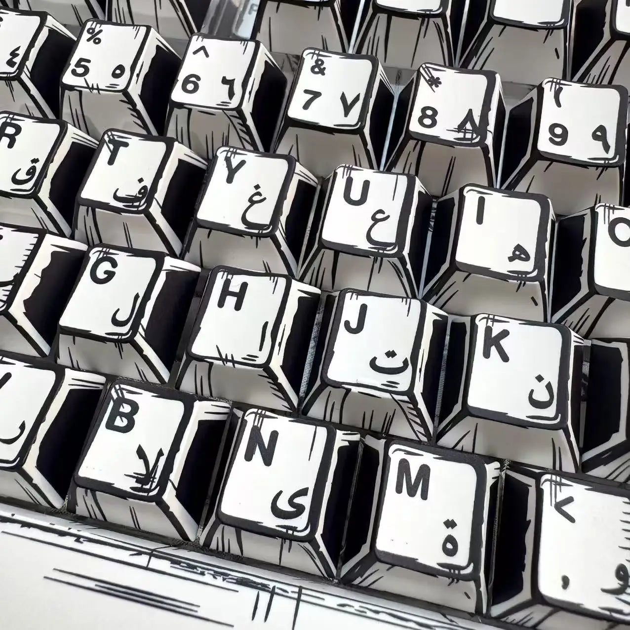 151 Keys Comic Theme Keycap Alice Set PBT Manga Style Keyboard Cap Cherry Profile Gaming KeyCap for Mechanical Keyboard 1.5u Alt