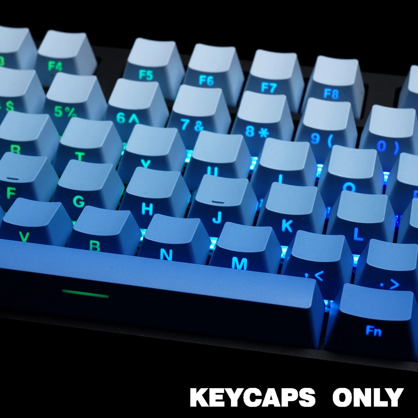 NPKC 漸層 OEM PBT 鍵帽 雙色注塑機械鍵盤鍵帽 客製化鍵帽 鍵帽 側邊印刷字元 136 鍵 背光