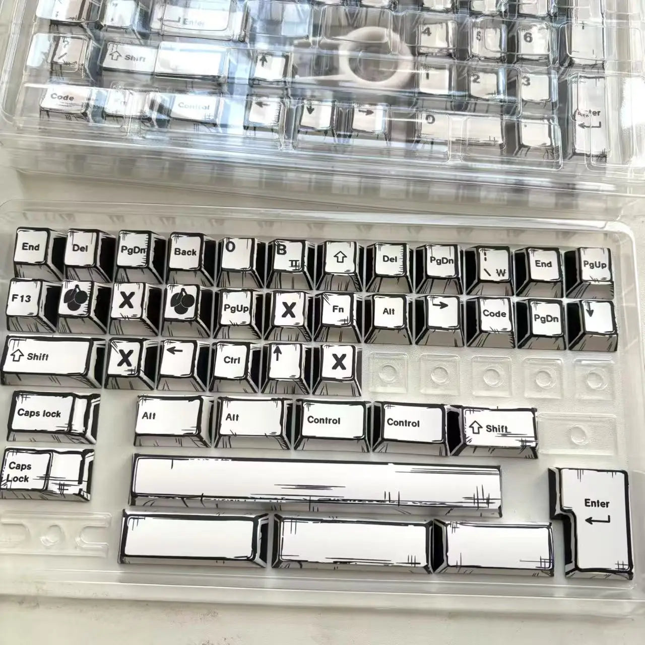 151 Keys Comic Theme Keycap Alice Set PBT Manga Style Keyboard Cap Cherry Profile Gaming KeyCap for Mechanical Keyboard 1.5u Alt