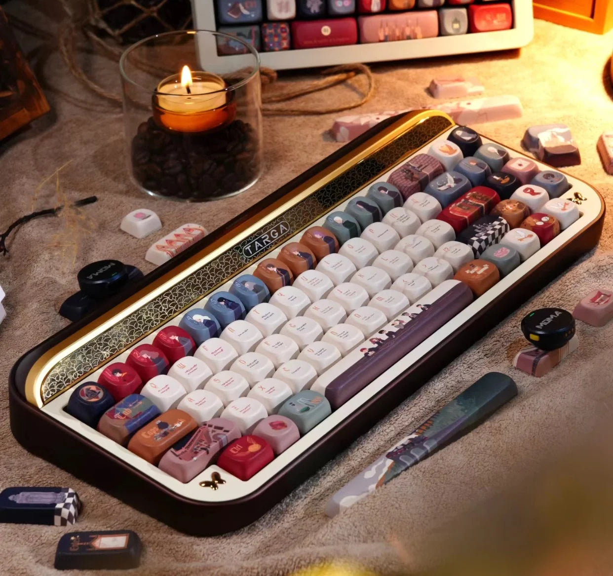 The Owl'S Letter Keycap 140keys Moa Cute Cartoon Sublimation Personalized Diy Customized Keycaps 6u For Mechanical Keyboard