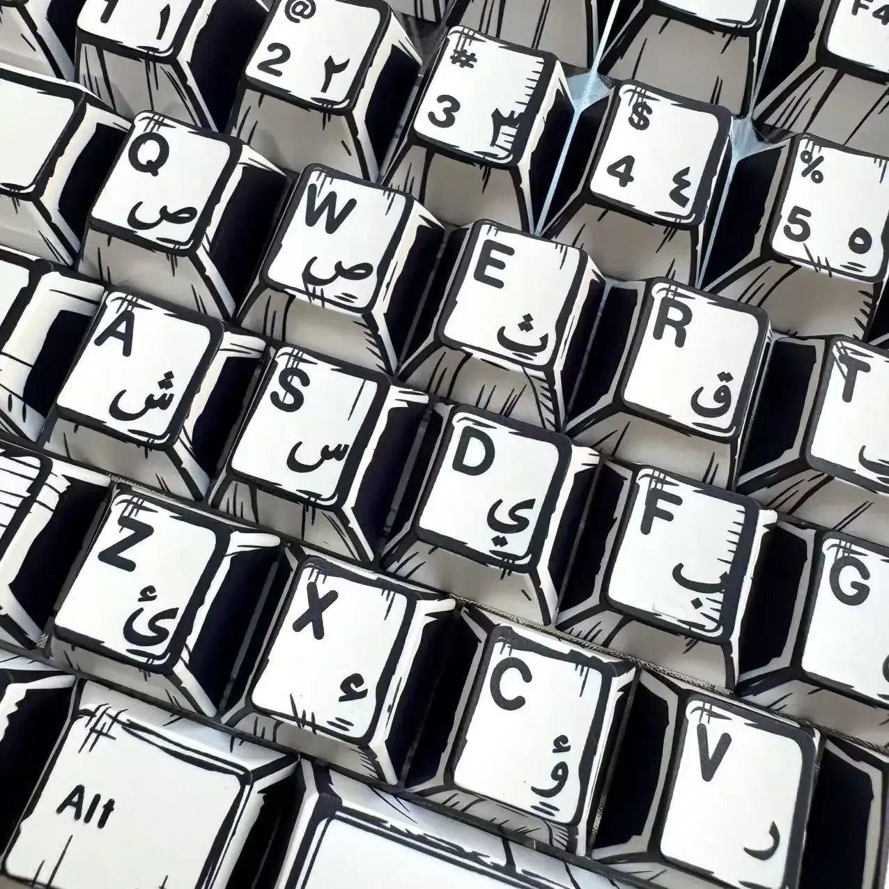 151 Keys Comic Theme Keycap Alice Set PBT Manga Style Keyboard Cap Cherry Profile Gaming KeyCap for Mechanical Keyboard 1.5u Alt