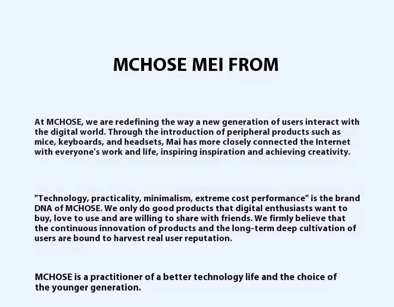 MCHOSE K7 超無線滑鼠輕量遊戲電競滑鼠有線/2.4G/藍牙3模式PAW3950雙驅動PC配件