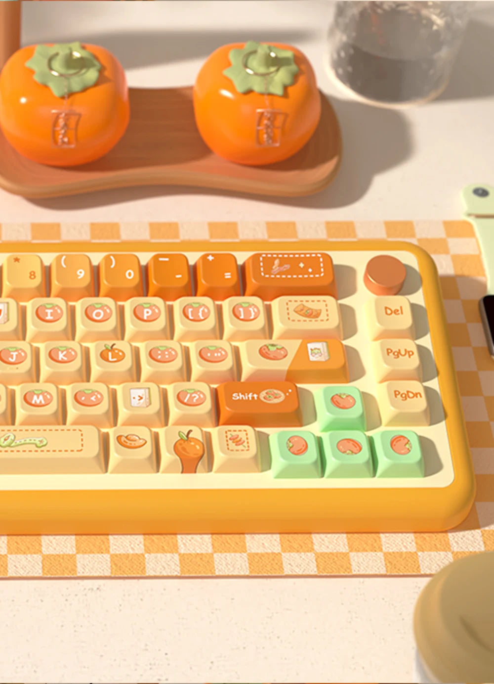 138/158key orange themed keycaps MDA profile Pbt thermal sublimation original cute keycaps mechanical game keyboard key cap gift