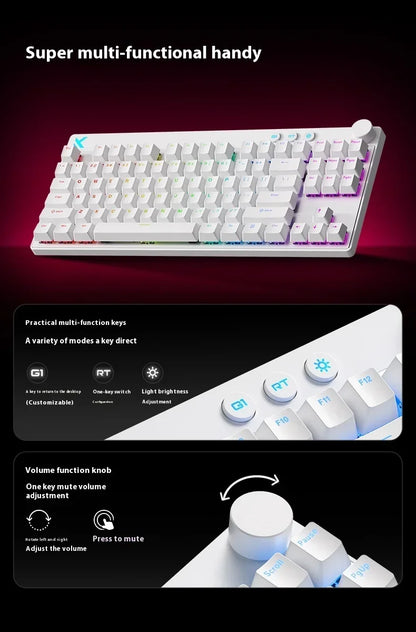 MCHOSE MIX87 Magnetic Switch Gaming Keyboards 8K 0.001mmRT RGB Light Custom Wired Mechanical Keyboard PC E-Sports Accessory Gift