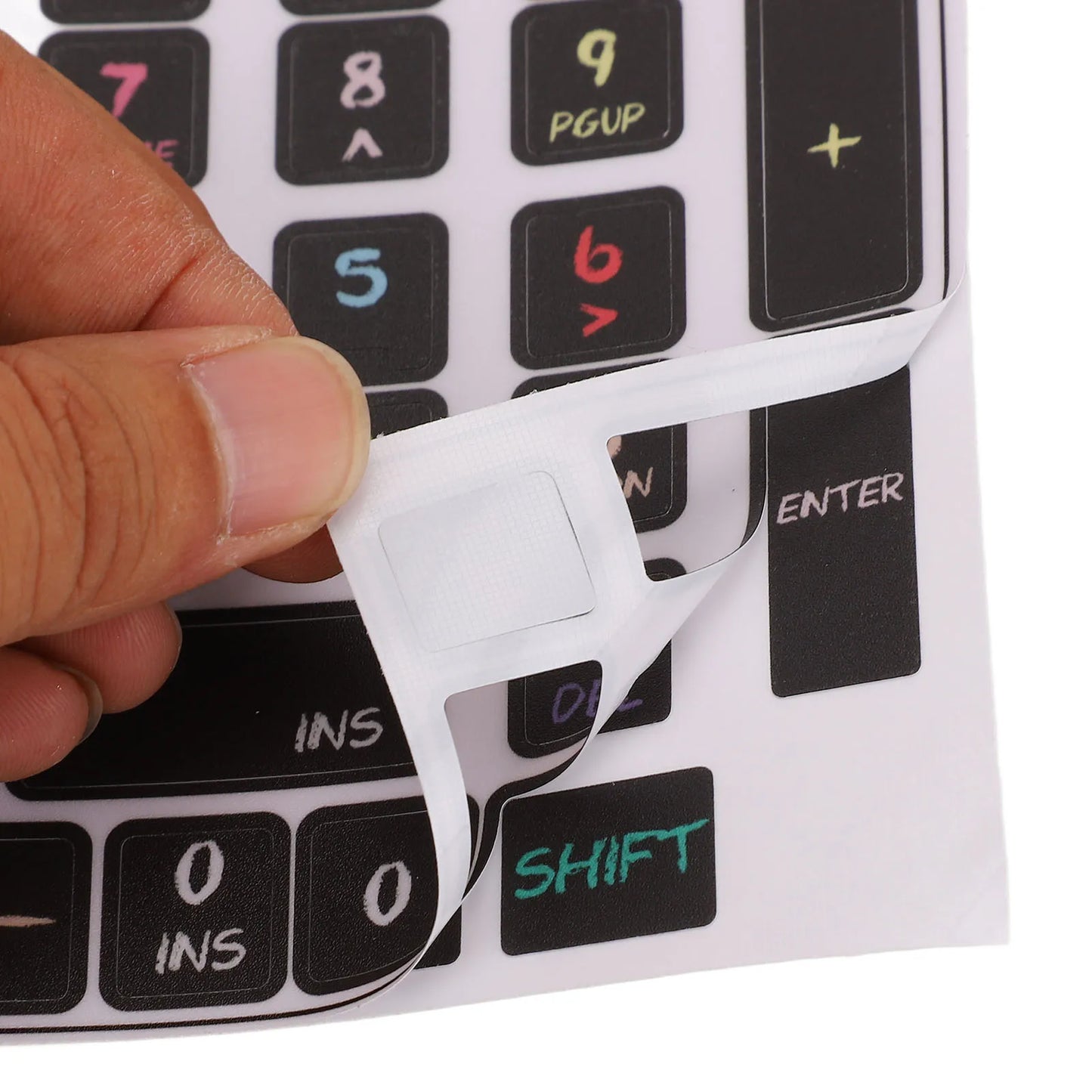 2 Pcs Keyboard Stickers PVC Decorative General Desktop Computer Keycaps Stickers for 84 to 108 Keys Keyboard