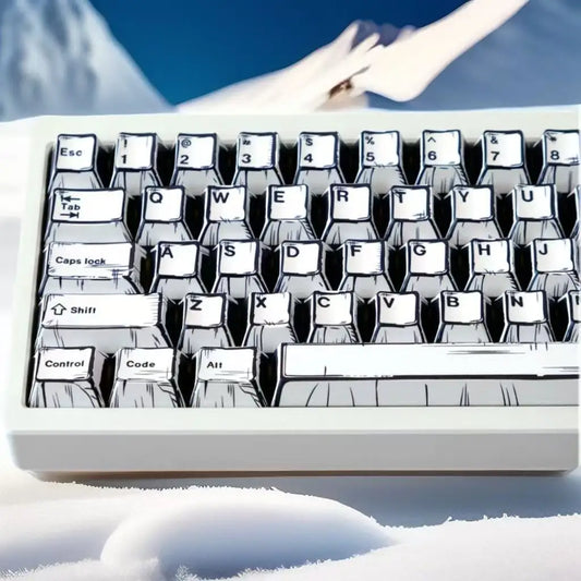 151 Keys Comic Theme Keycap Alice Set PBT Manga Style Keyboard Cap Cherry Profile Gaming KeyCap for Mechanical Keyboard 1.5u Alt