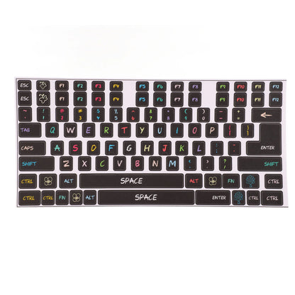 2 Pcs Keyboard Stickers PVC Decorative General Desktop Computer Keycaps Stickers for 84 to 108 Keys Keyboard