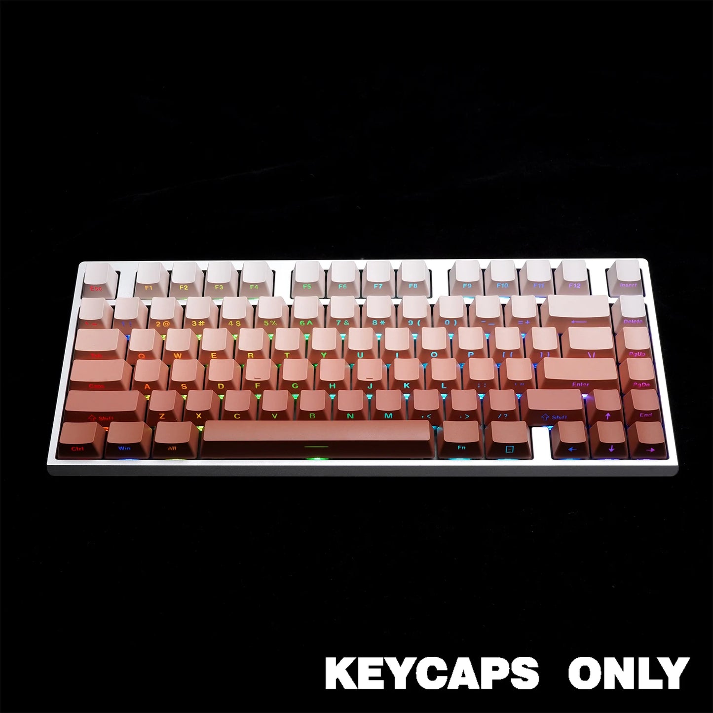 NPKC Gradient OEM PBT Keycaps Doubleshot Mechanical Keyboard Keycaps Custom Keycap Key Caps Side Printed Legends 136Keys Backlit